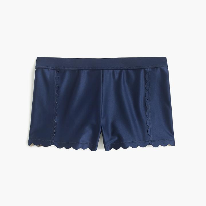 J.Crew Girls' scalloped swim short