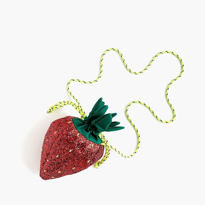 J.Crew Girls' glitter strawberry bag