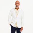 J.Crew Ludlow Slim-fit unstructured suit jacket in white cotton-linen