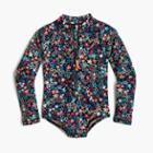 J.Crew Girls' long-sleeve one-piece swimsuit in stars
