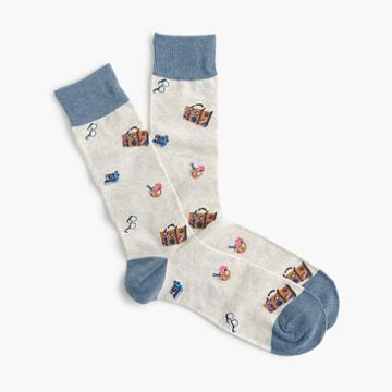 J.Crew Vacation print socks