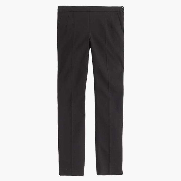 J.Crew Martie slim crop pant in stretch cotton with side zip