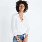 J.Crew Madewell wrap top in eyelet white