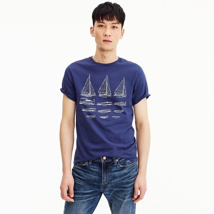J.Crew J.Crew Mercantile Broken-in T-shirt in sailboat graphic