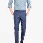 J.Crew Ludlow Slim-fit suit pant in blue glen plaid American wool