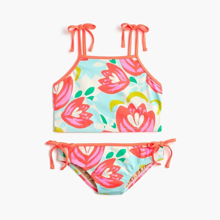 J.Crew Girls' tankini set in cactus floral
