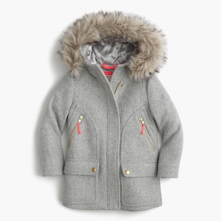 J.Crew Girls' stadium-cloth chateau parka