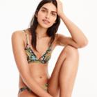 J.Crew Convertible french bikini top in dryad palms print