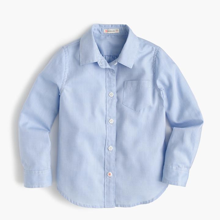 J.Crew Girls' long-sleeve tissue oxford shirt