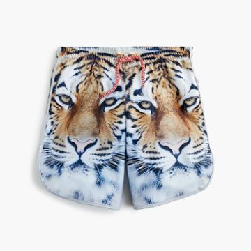 J.Crew Boys' Popupshop tiger swim trunk