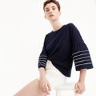 J.Crew Bell-sleeve top with piping