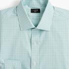 J.Crew Ludlow stretch two-ply easy-care cotton dress shirt in aqua gingham