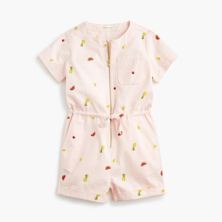 J.Crew Girls' fruit-printed jumpsuit