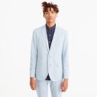 J.Crew Ludlow Slim-fit unstructured suit jacket in houndstooth cotton-linen