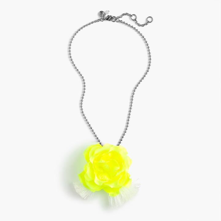 J.Crew Girls' neon flower necklace