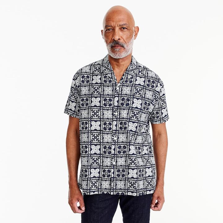 J.Crew Shuttle Notes two-pocket camp-collar shirt