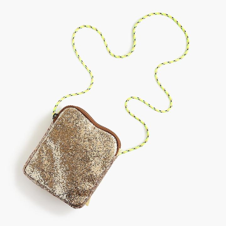 J.Crew Girls' glitter grilled cheese bag