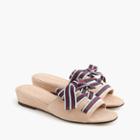 J.Crew Mini-wedge slides with lace-up ribbon