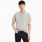 J.Crew Pima cotton short-sleeve Johnny-collar sweater polo
