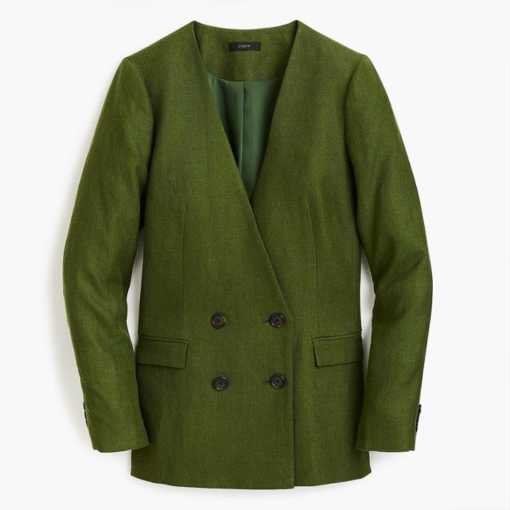 J.Crew French girl blazer in linen