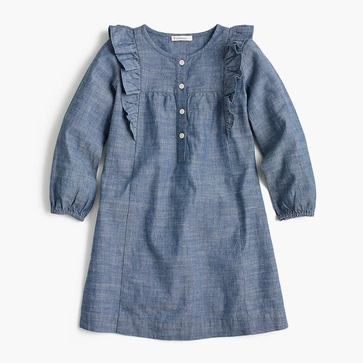 J.Crew Girls' chambray dress
