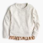 J.Crew Girls' fabric-hem sweatshirt