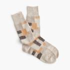 J.Crew Anonymous Ism patchwork crew socks