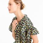 J.Crew Collection silk ruffle top in Ratti midnight floral