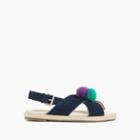 J.Crew Girls' Cyprus espadrille sandals with pom-poms