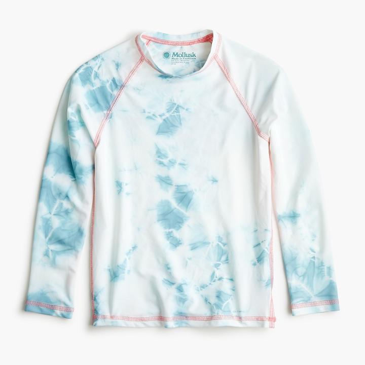 J.Crew Girls' Mollusk tie-dye rash guard