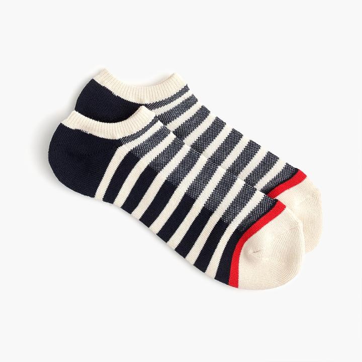 J.Crew Striped athletic ankle socks
