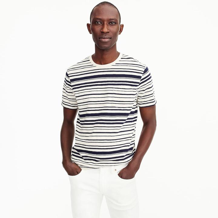 J.Crew J.Crew Jeans slub cotton T-shirt in variegated stripe