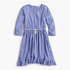 J.Crew Girls' ruffle-hem dress in pale blue