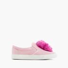 J.Crew Girls' slide sneakers with pom-poms