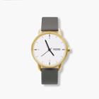 J.Crew Tinker 38mm gold-toned watch with grey strap
