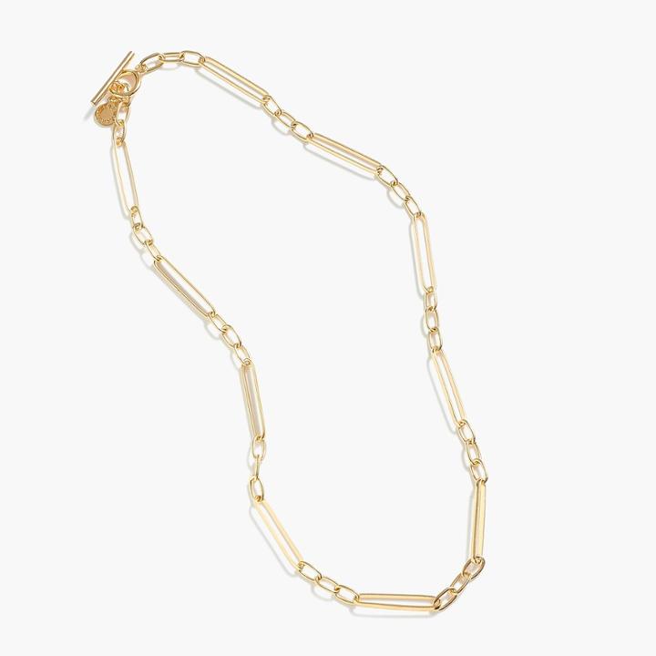 J.Crew Demi-fine 14k gold-plated  short multi-link necklace
