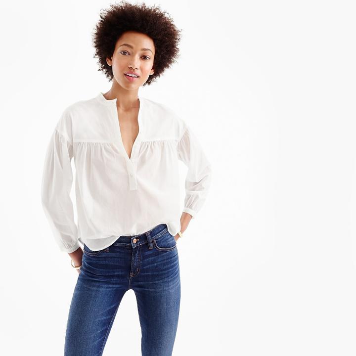 J.Crew Collection Thomas Mason for J.Crew cotton voile popover