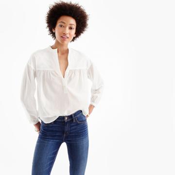 J.Crew Collection Thomas Mason for J.Crew cotton voile popover