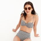 J.Crew Demi underwire bikini top in matte gingham