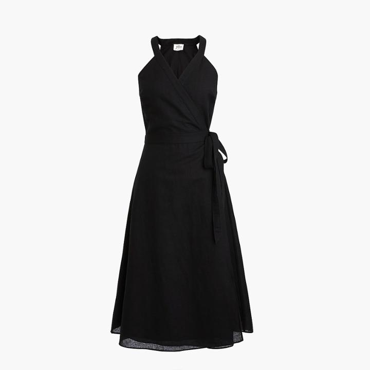 J.Crew Linen wrap dress