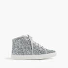 J.Crew Girls' high-top sneakers in glitter