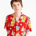J.Crew Gitman Vintage for J.Crew short-sleeve shirt in red floral print