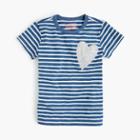 J.Crew Girls' striped heart T-shirt