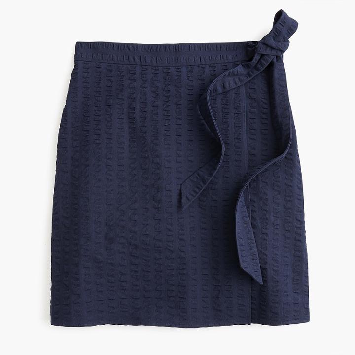 J.Crew Textured wrap mini skirt