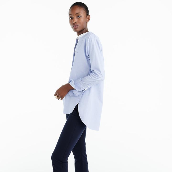J.Crew Thomas Mason for J.Crew collarless shirt
