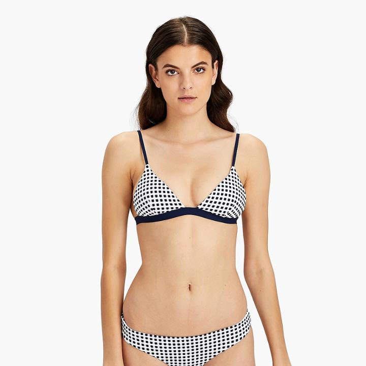 J.Crew Onia Danni gingham bikini top