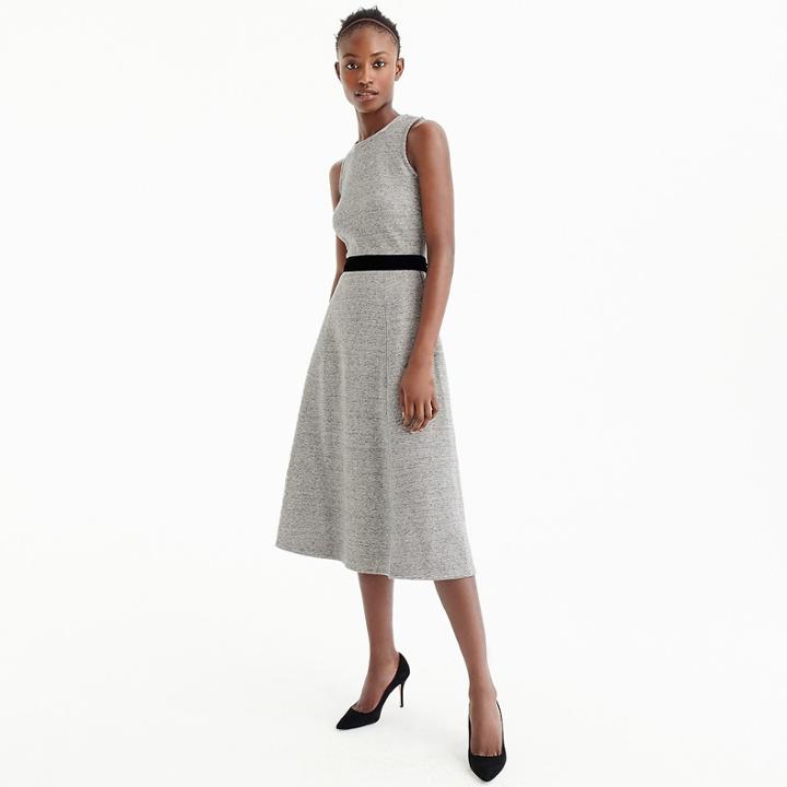 J.Crew A-line dress with velvet tie