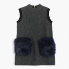 J.Crew Girls' faux-fur pocket sweater-dress