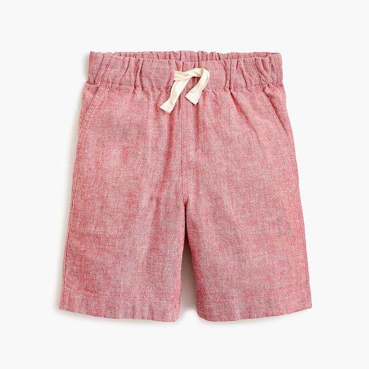 J.Crew Boys' pull-on short in cotton-linen
