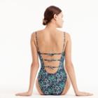 J.Crew Baby bow back one-piece swimsuit in Liberty alpine pasture